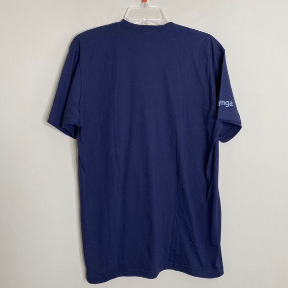 NEW RARE Zynga T-shirt Blue *DOG ACTIVATED* Glow In The Dark Sz L - Picture 3 of 12